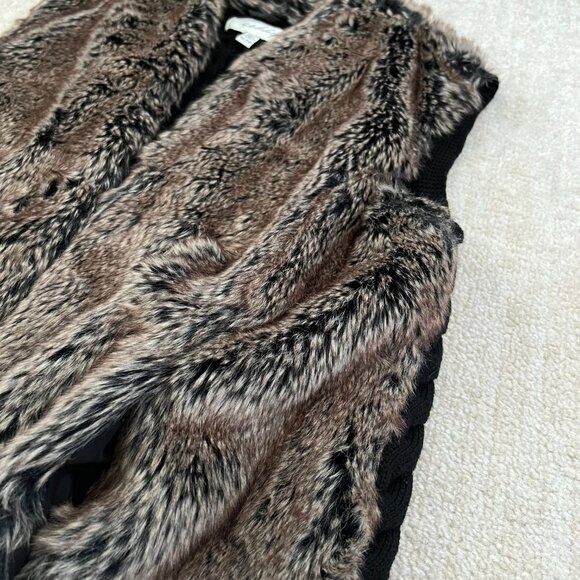 Sebby Faux Fur Cardigan Sweater Vest XXL - Picture 7 of 10
